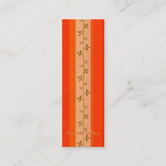 赤いプロフィールのしおり スキニー名刺 (正面)