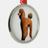 赤いプードル メタルオーナメント (右)