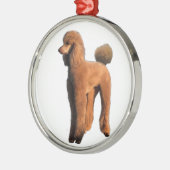 赤いプードル メタルオーナメント (左)
