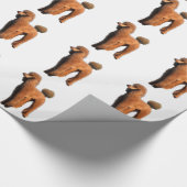 赤いプードル ラッピングペーパー (角)