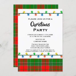 赤いプ素朴レイズ企業のクリスマスパーティー 招待状