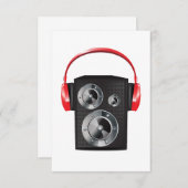 赤いヘッドホンの招待状 招待状 (正面/裏面)