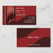 赤いヘッド名刺のデザイン 名刺 (正面/裏面)