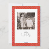 赤いヘビとキノコの中国の写真新年 シーズンカード (裏面)