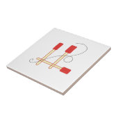 赤いヘラ タイル (側面)