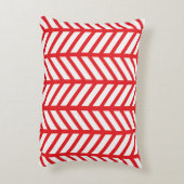 赤いヘリンボーン アクセントクッション (裏面(縦))