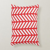 赤いヘリンボーン アクセントクッション (正面(垂直))