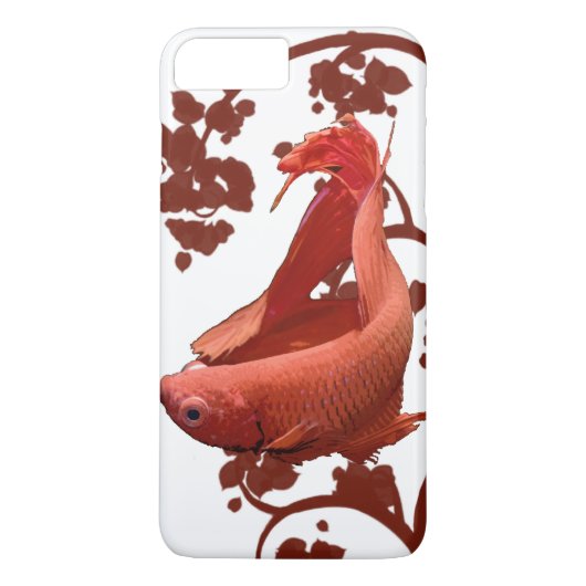 赤いベタ シャム闘魚 Case-Mate iPhoneケース (裏面)
