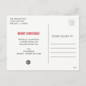 赤いベビーの初めてのクリスマス写真はがき シーズンポストカード (裏面)