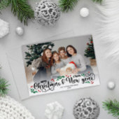 赤いベリー写真メリークリスマスハッピーニューイヤー シーズンカード