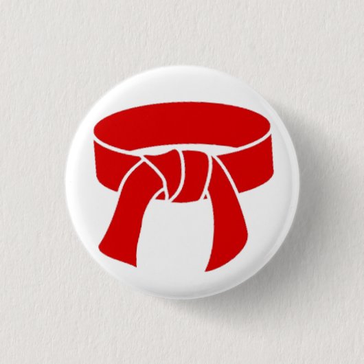赤いベルトのpinbackボタン 缶バッジ (正面)