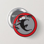 赤いベルトボタン 缶バッジ (正面&裏面)