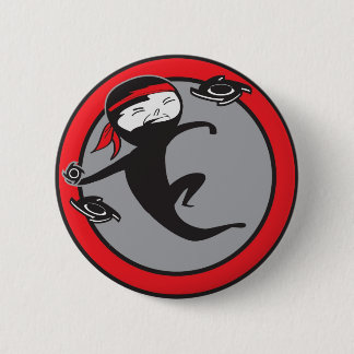 赤いベルトボタン 缶バッジ