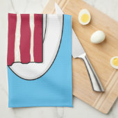 赤いベルベットのケーキ漫画イラストレーション キッチンタオル (四つ折り)