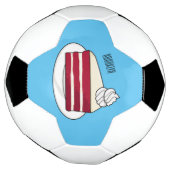 赤いベルベットのケーキ漫画イラストレーション サッカーボール (回転)