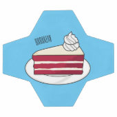 赤いベルベットのケーキ漫画イラストレーション サッカーボール (フラット)