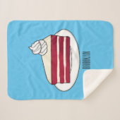 赤いベルベットのケーキ漫画イラストレーション シェルパブランケット (正面(横))