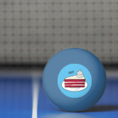 赤いベルベットのケーキ漫画イラストレーション 卓球ボール (ネット)