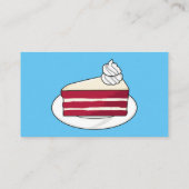 赤いベルベットのケーキ漫画イラストレーション 名刺 (裏面)