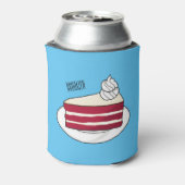 赤いベルベットのケーキ漫画イラストレーション 缶クーラー (缶裏面)