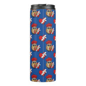 赤いベレー帽とハート箱が可愛いフクロウ タンブラー (裏面)