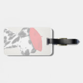 赤いベレー帽を持つダルマチア人 ラゲッジタグ (裏面横)