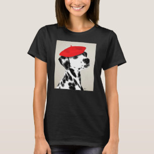 赤いベレー帽を持つダルマチア人 Tシャツ