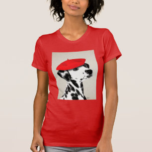 赤いベレー帽を持つダルマチア人 Tシャツ