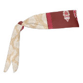 赤いベージュの絨毯縁ど タイヘッドバンド (回転270)