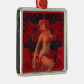 赤いベール メタルオーナメント (右)