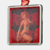 赤いベール メタルオーナメント (左)