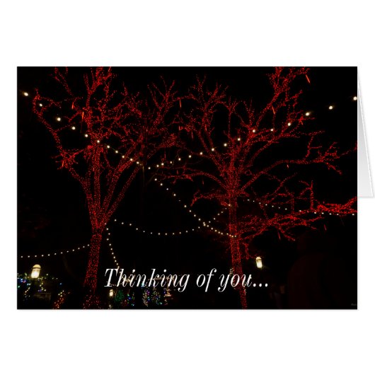 赤いペア考えるのクリスマスカード (正面横)