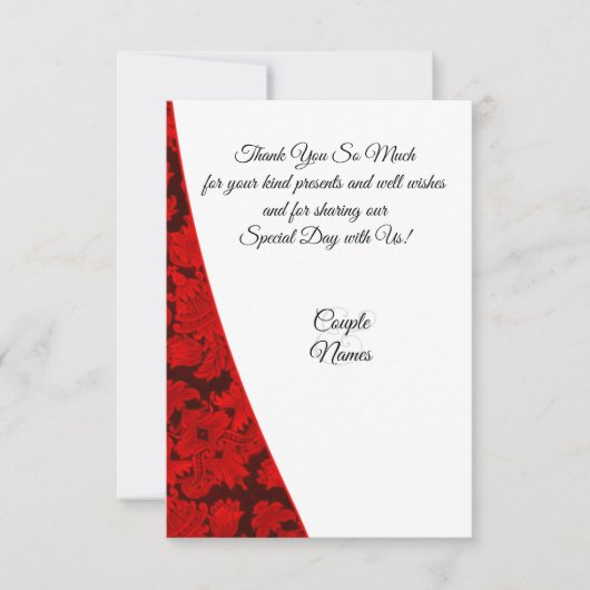 赤いペイズリー君 サンキューカード (正面)