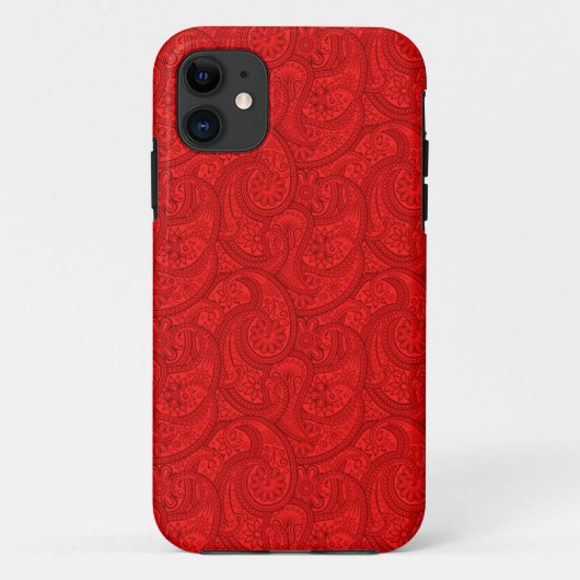 赤いペイズリー Case-Mate iPhoneケース (裏面)