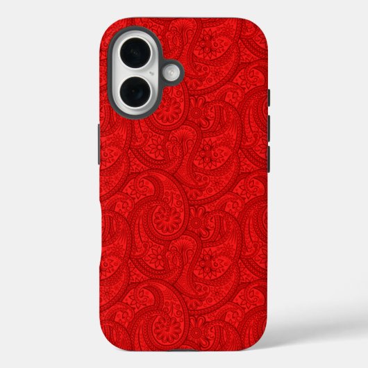赤いペイズリー Case-Mate iPhoneケース (裏面)