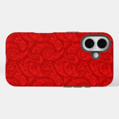 赤いペイズリー Case-Mate iPhoneケース (裏面 (横))