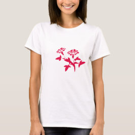 赤いペチュニアの花 Tシャツ