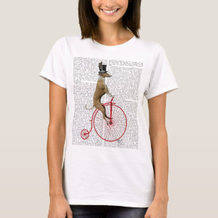 赤いペニーのFarthingのバイクのグレイハウンド Tシャツ