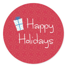 赤いペパーミントの幸せな休日の包まれたなギフト