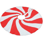 赤いペパーミントはスカート木の渦巻きます ブラッシュドポリエステルツリースカート (アングル)