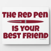 赤いペンが君の友最高の人だ フォトプラーク (正面)