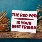 赤いペンが君の友最高の人だ フォトプラーク (側面)