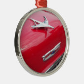 赤いペンキを持つクラシックな航空機のスタイルのフードのオーナメント メタルオーナメント (右)