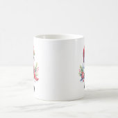 赤いペンギンの可愛い名前をカスタムする コーヒーマグカップ (中央)