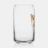 赤いペンブロークウェルシュコーギーかわいい犬と名前をカスタムする ガラス缶 (右)