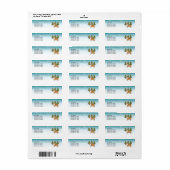 赤いペンブロークウェルシュコーギーブルーウィンタークリスマス ラベル (フルシート)