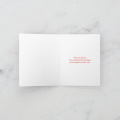 赤いホッキョクグマかわいいクリスマス シーズンカード (内部)