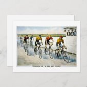 "赤いホットフィニッシュ"のホイールマン。 ポストカード (正面/裏面)