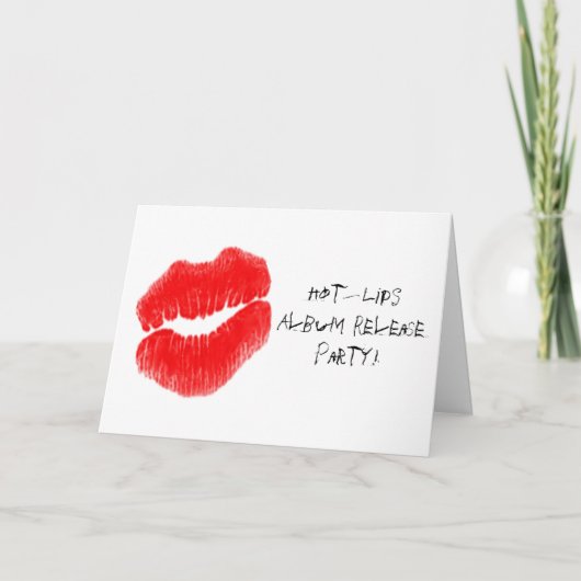 赤いホットリップI 招待状 (正面)