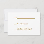 赤いホリエレガントークリスマスウェディングRSVP 出欠カード (裏面)